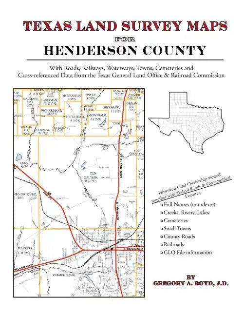 Texas Land Survey Maps for Henderson County - Paperback