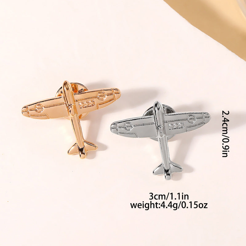 Creative Minimalist Mini Airplane Brooch