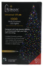 USB powered 1000 Superbright LED (82 foot) Green Wire Multifunction Lights with Timer - Multicolor