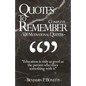 Quotes To Remember - Complete: 500 Motivational Quotes - Benjamin Bonetti - Paperback