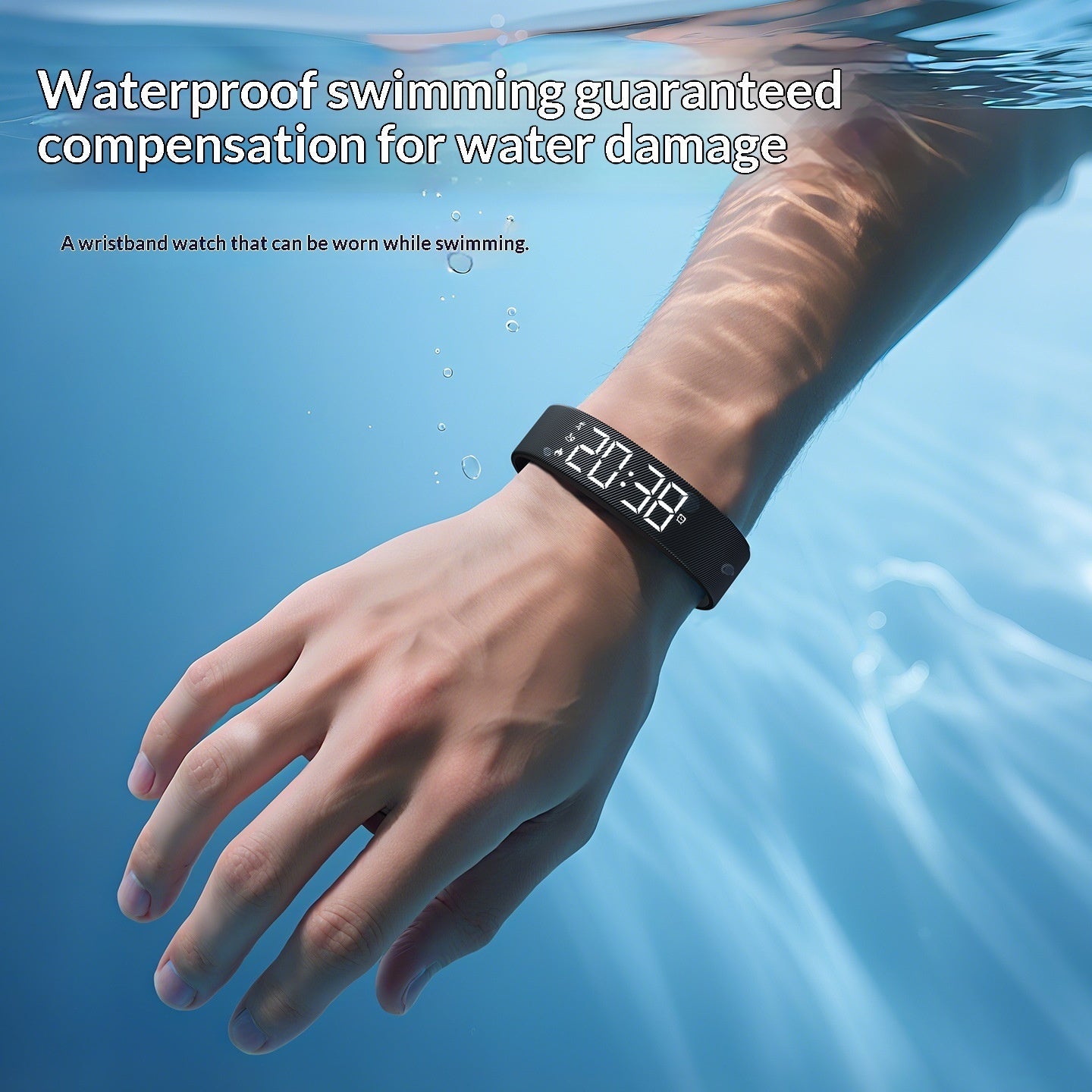 Smart Sports Watch For Men And Women Waterproof With Timing Function Silent Vibration Alarm And An Electronic Wristband