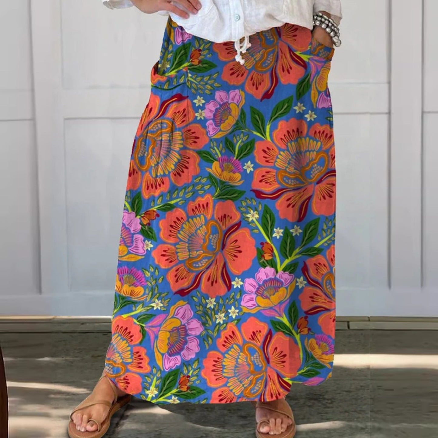Casual Retro Floral Vacation Dress With A Sophisticated Work-appropriate Vibe