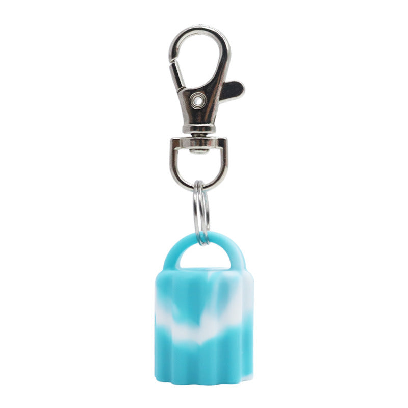 Silicone Universal Lip Gloss Keychain Silicone Cap Lipstick Cover