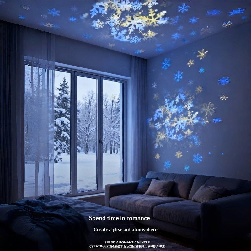 LED Christmas Snowflake Projection Light