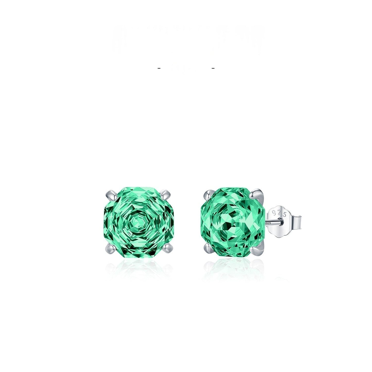 Basic Rose-cut Sparkling Diamond Stud Earrings Unisex Accessory