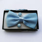 Pocket Square Cufflinks Set Men's Bow Gift Box