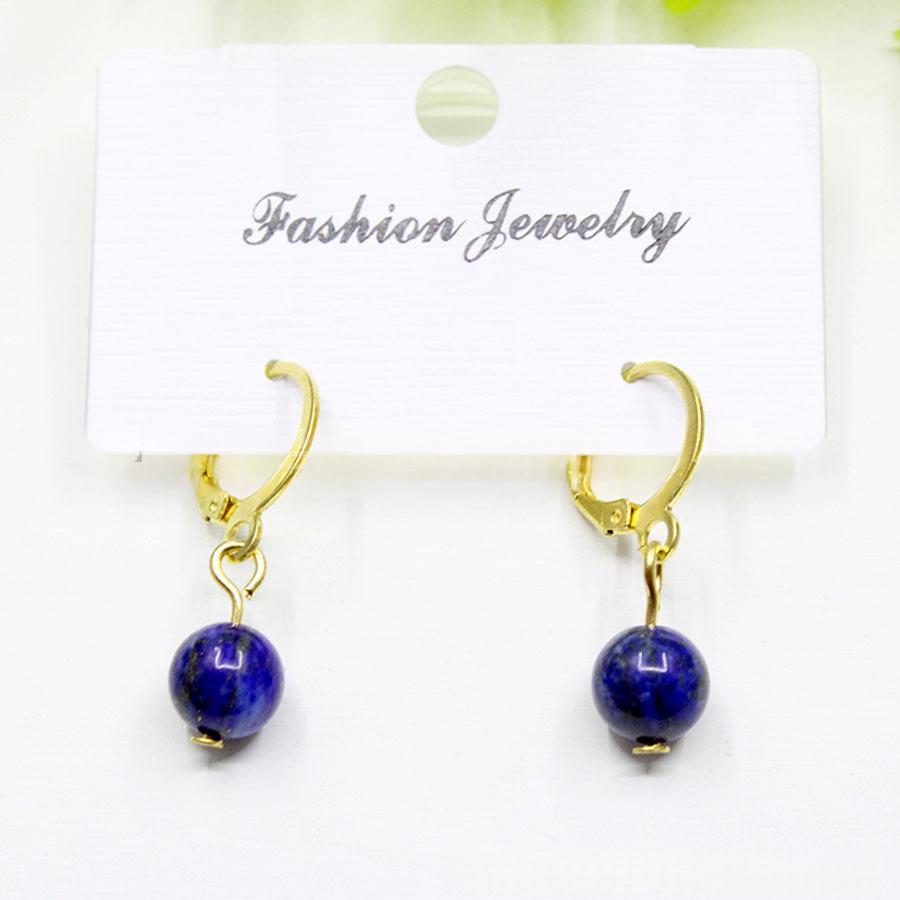 Natural Stone Silver Glittering Amethyst Earrings