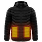 Men Heated Puffer Jacket Electric Heating Coat Insulated Hood Windbreaker 9Heat Zones