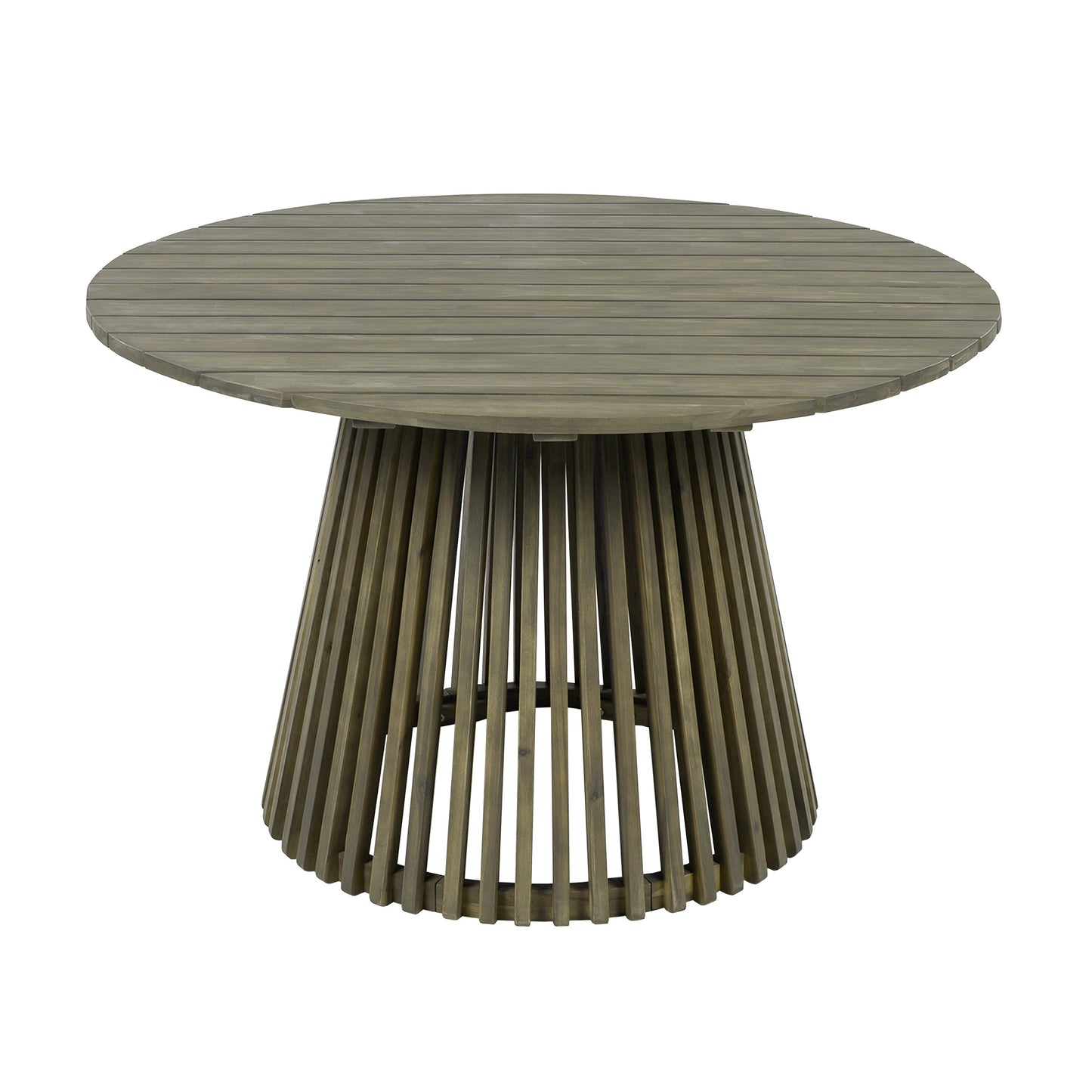 Outdoor Dining Set Acacia Wood 5 Piece Round Table