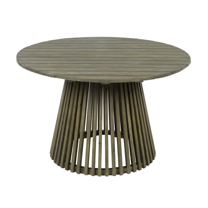 Outdoor Dining Set Acacia Wood 5 Piece Round Table