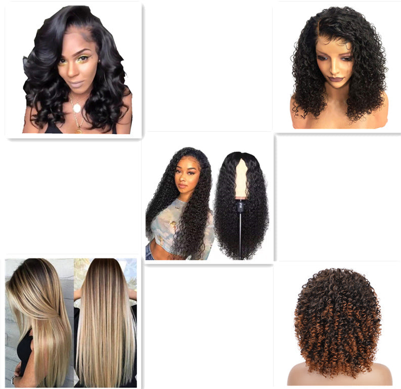 Front Lace Chemical Fiber Long Curly Hair European And American Wig Headgear