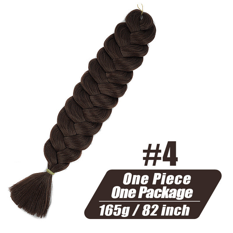 Womens Multi-colored Long Braided Ponytail