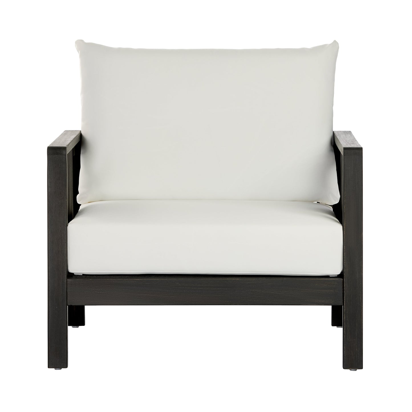 Outdoor Sofa Set Acacia Wood Textilene 4 Piece Gray White Seats 4