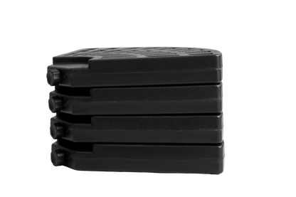 Patio Umbrella Base Fillable 4 Plate PE Black 42 LB Each Water Sand