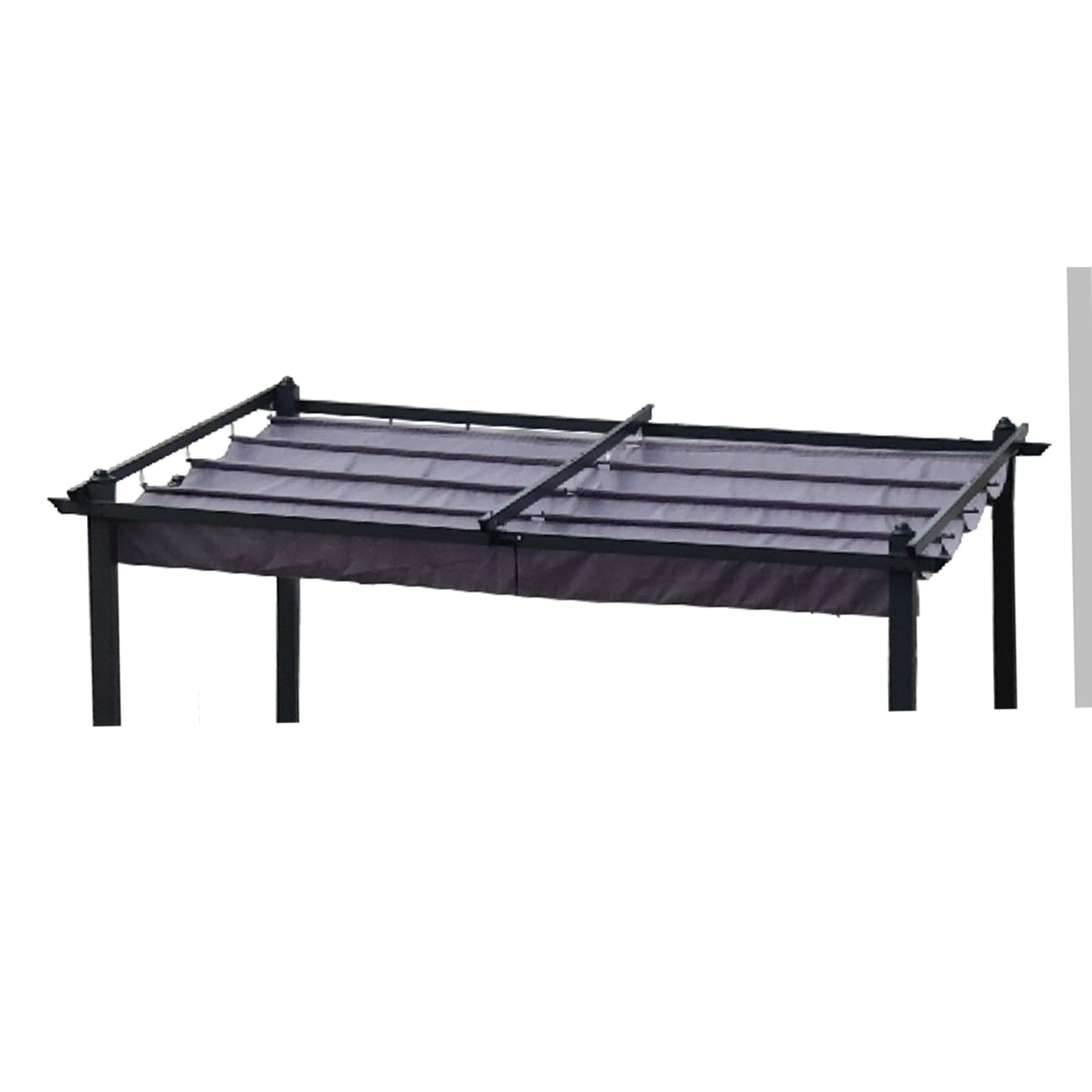 Pergola Replacement Canopy Gray Polyester UV Water-Resistant 10x10 Ft