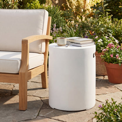 16x20 Inch MGO Propane Tank Holder Side Table, White