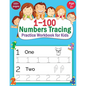 1-100 Numbers Tracing Practice Workbook for Kids - Paperback