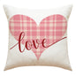 Love Heart Pillow Cover Valentine's Day Letter Printing Throw Pillowcase