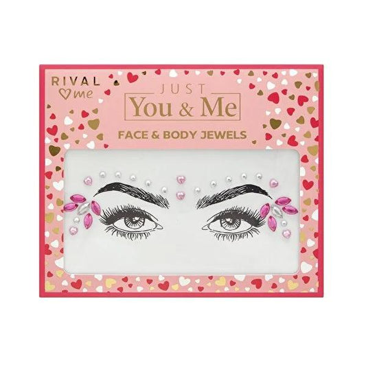 Rival Loves Me Face Jewels - Temporary Face Gems for Special Occasions & Cosmetic Accessories