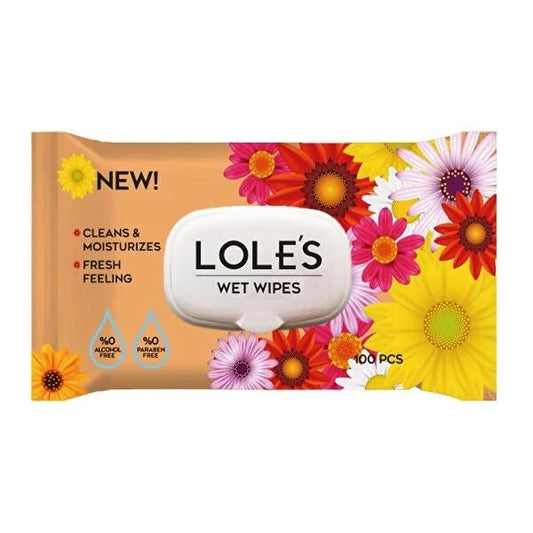 Lole's Gentle Wet Wipes - 100 Count, Paraben-Free, Alcohol-Free, Ultra Soft for Sensitive Skin