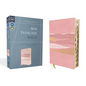Niv, Thinline Bible, Leathersoft, Pink, Red Letter, Thumb Indexed, Comfort Print - Imitation Leather