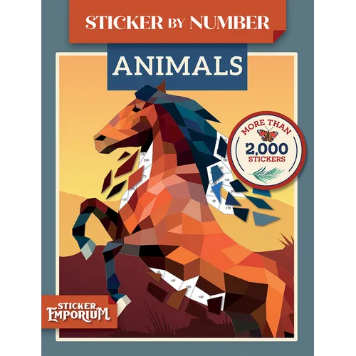 Sticker by Number Animals: Sticker Emporium - Paperback