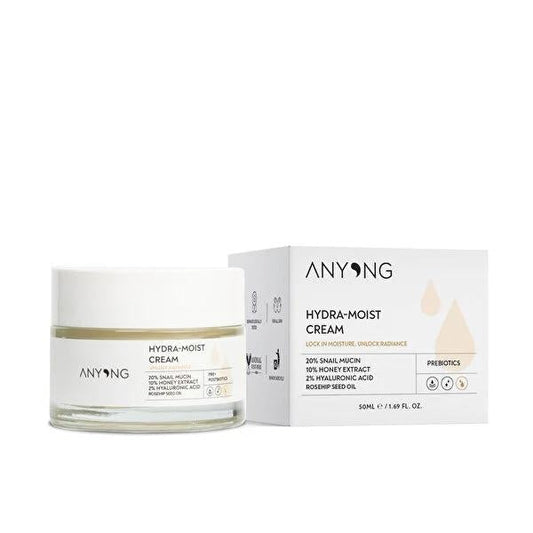 Anyong Hydra Moist Moisturizing Cream - Snail Secretion Filtrate & Hyaluronic Acid Complex for Intense Hydration