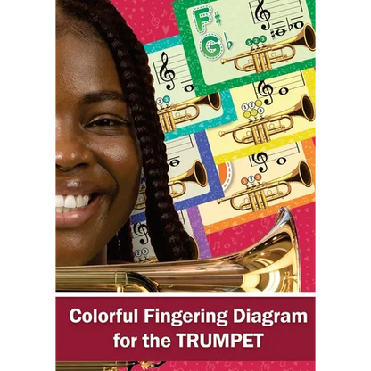Colorful Fingering Diagram for the Trumpet: Trumpet Fingering Chart - Paperback