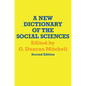 A New Dictionary of the Social Sciences - Paperback