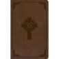 KJV Large Print Personal Size Reference Bible, Brown Celtic Cross Leathertouch, Indexed - Imitation Leather