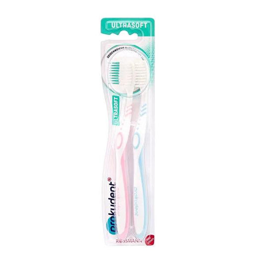Prokudent Ultra Soft Manual Toothbrush - Gentle Oral Care for Sensitive Teeth & Gums, Ergonomic Handle (Pack of 2)