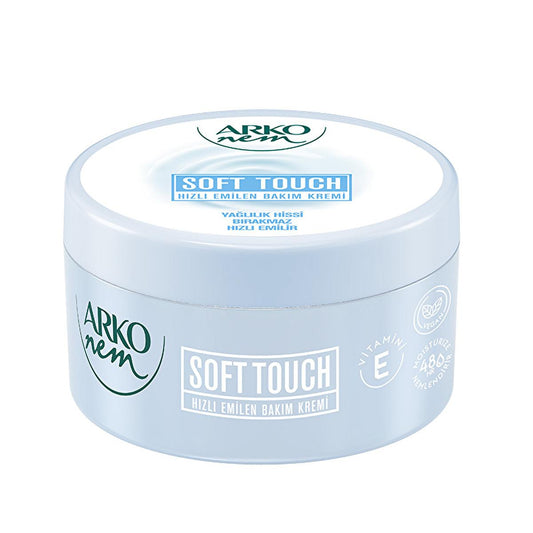 Arko Nem Soft Touch Vegan Moisturizer - Paraben-Free, Cruelty-Free Skincare for Dry Skin, 8.45 fl oz