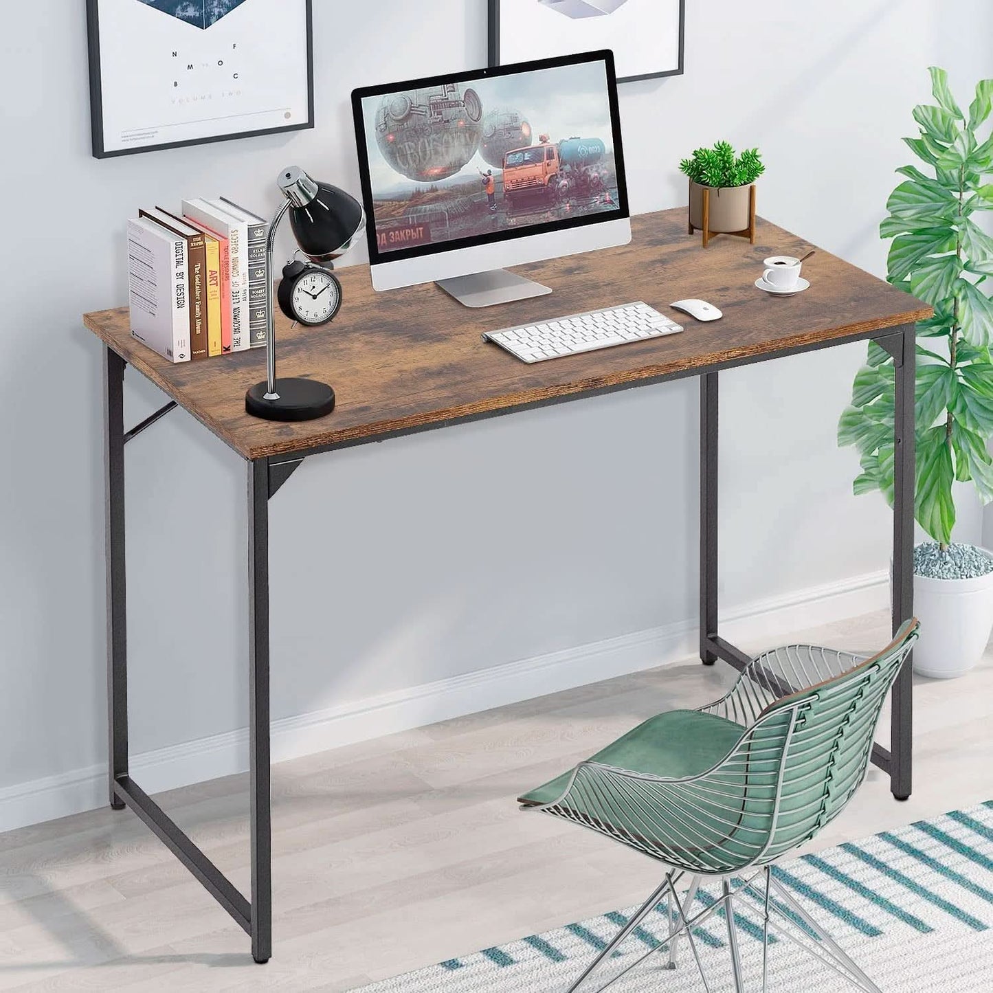 Industrial Laptop Desk 39.4 Inch Length 19.7 Inch Width