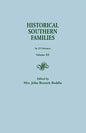 Historical Southern Families. in 23 Volumes. Volume XX - Paperback