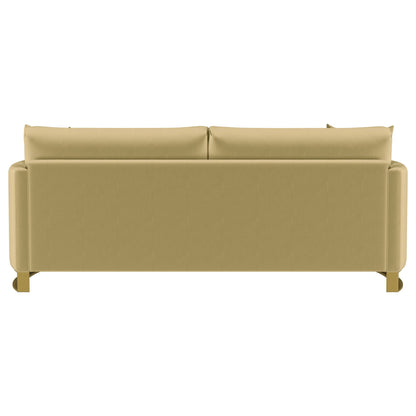 Corliss Upholstered Curved Track Arm Sofa Camel