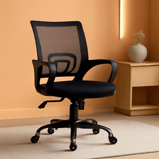 Ergonomic Office Chair Black With Lumbar Support Adjustable