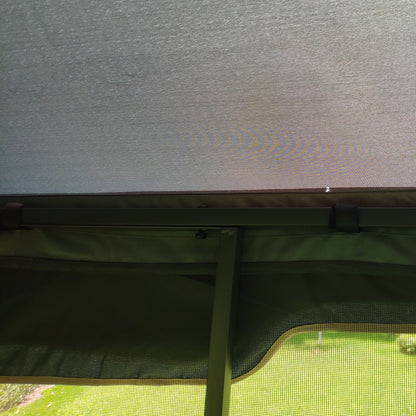 Gazebo Steel Gray 10x10 Ft Double Vented Roof Mesh Sidewalls UV-Resistant