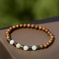 Same Style Personalized Cross Wood Grain Wooden Bead Bracelet