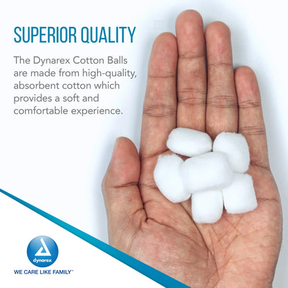 Dynarex Cotton Ball, Large, 1000ea/bg, 2bgs/cs (2000 Count)