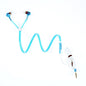 Luminous Metal Zipper Headphones With Microphone