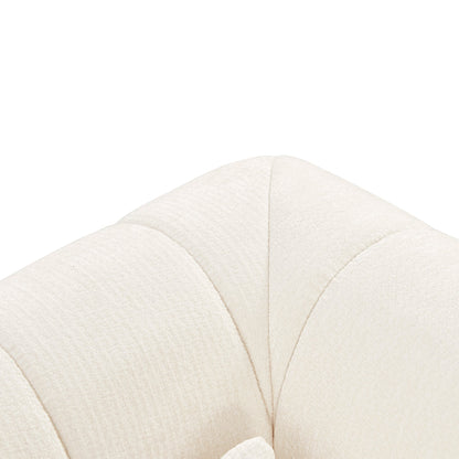 Sectional Sofa Modular Polyester Beige 4 Seat 145 In No Assembly