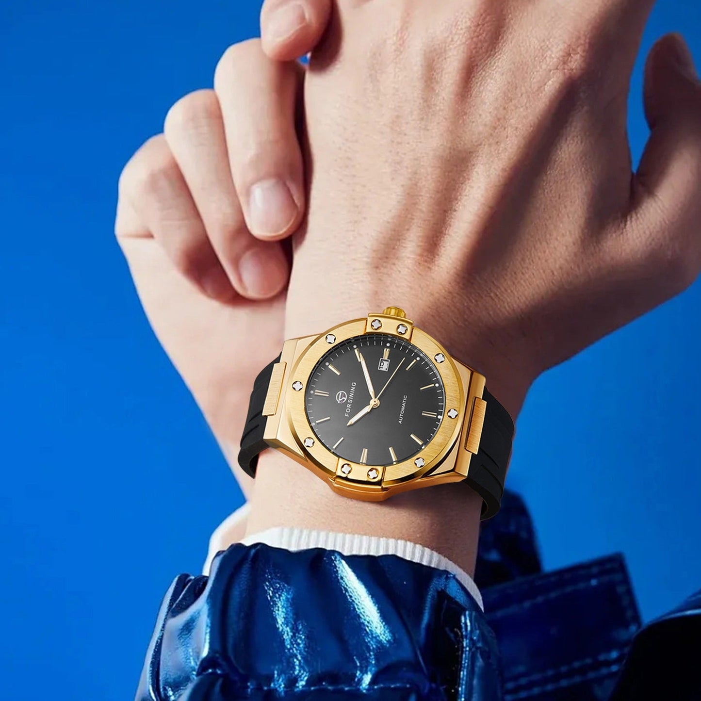 Mens Strap Non-Quartz Fully Automatic Mechanical Watch