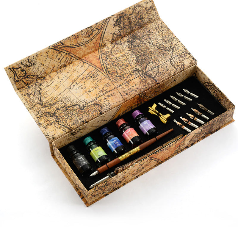 Calligraphy Practice Straight Stick Flat Tip Dip Pen Set