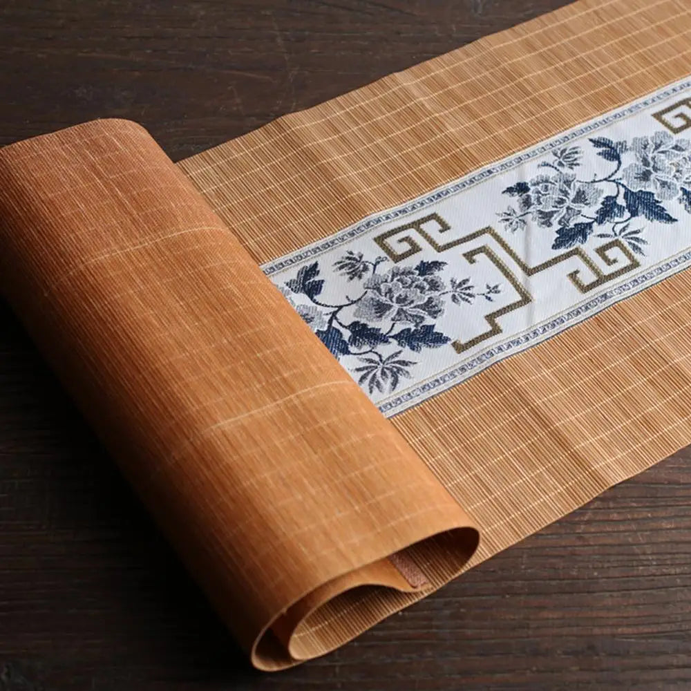 Japanese Bamboo Table Runner Handmade Tea Placemat