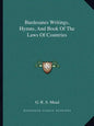 Bardesanes Writings, Hymns, And Book Of The Laws Of Countries - Paperback