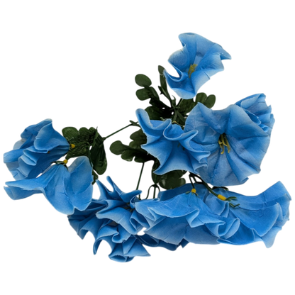 15-Inch Faux Blue Petunia Bush