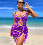 Women's One-piece Swimsuit With Beautiful Back Printing
