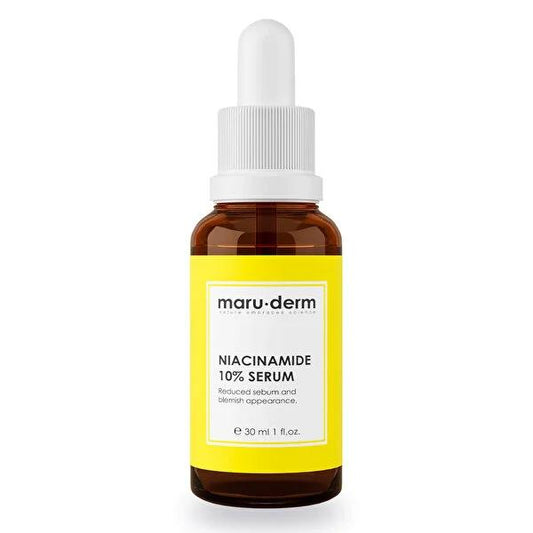 Maruderm 10% Niacinamide Serum with Hyaluronic Acid & Panthenol - Brightening, Hydrating, Paraben-Free Skincare for Smoother Complexion
