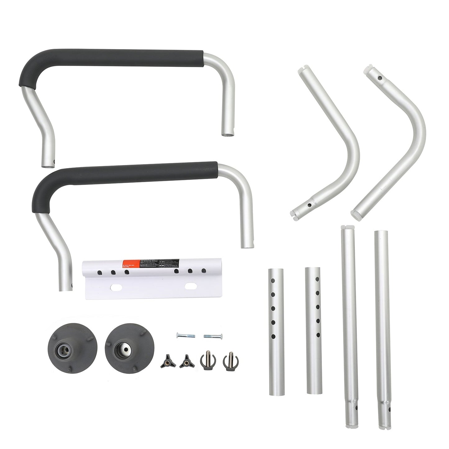 Toilet Safety Rail Frame Aluminum 300 LB Adjustable Width Height Padded Arms