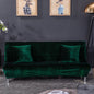 All-inclusive Silver Fox Velvet Armless Folding Sofa Bedspread